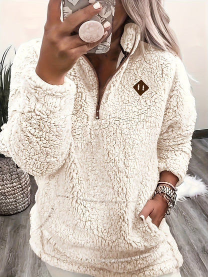 NOREEN | Sweter Teddy z Zamkiem