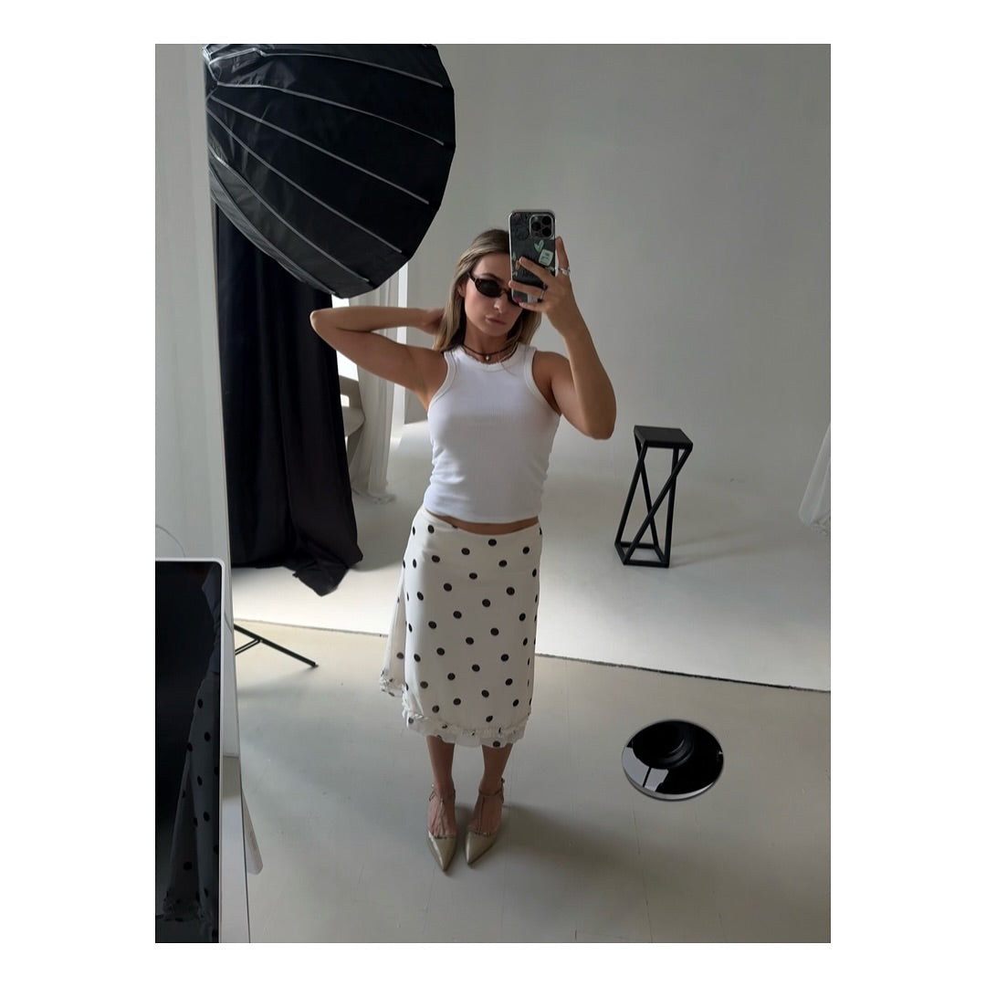 AMIRA | Spódnica Midi - Kropki