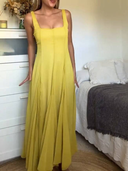 EMMAI | Żółta Zwiewna Sukienka