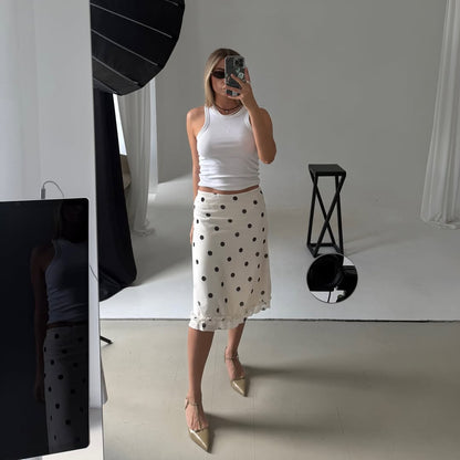 AMIRA | Spódnica Midi - Kropki