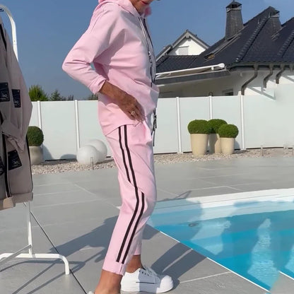 AURORA | Dwuczęściowy zestaw damski z bluzą z kapturem i spodniami dresowymi