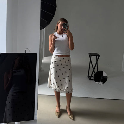 AMIRA | Spódnica Midi - Kropki