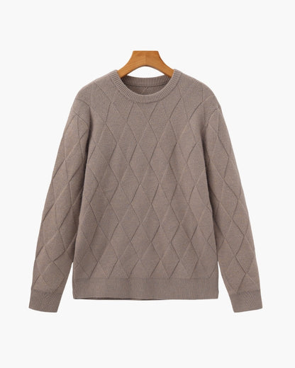 Diamond Knit Crewneck Sweater