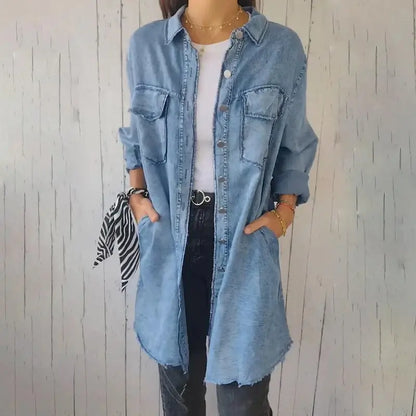 MARIE | Casual Denim Kurtka Koszulowa