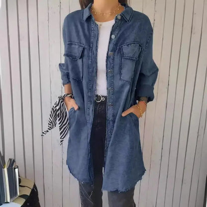 MARIE | Casual Denim Kurtka Koszulowa