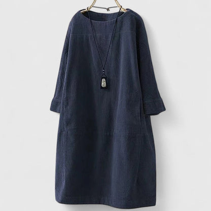 BARBARA | Ciepła Sukienka Midi na Jesień i Zimę