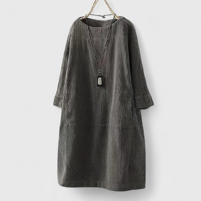 BARBARA | Ciepła Sukienka Midi na Jesień i Zimę