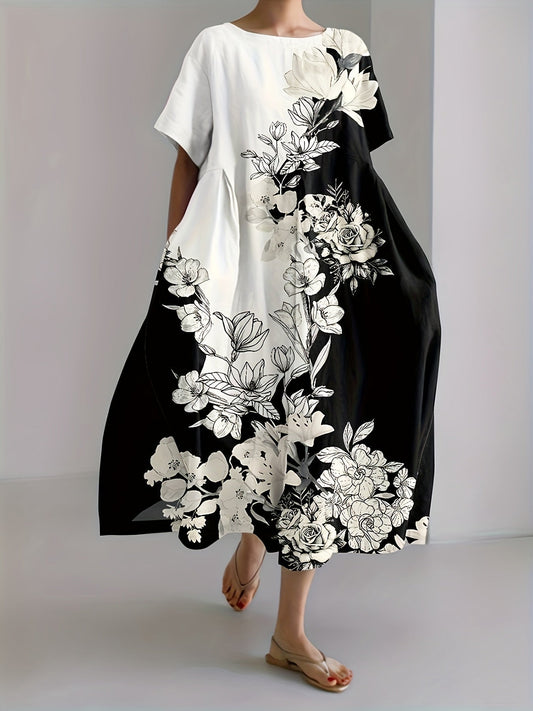 LUNNA | Midi sukienka z ogrodu